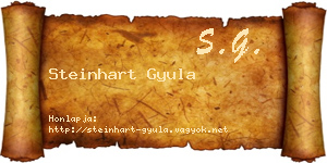 Steinhart Gyula névjegykártya
